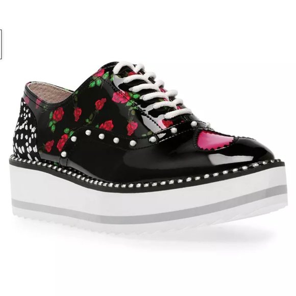 BETSEY JOHNSON Marti Floral Rose Sneakers! - Picture 5 of 10